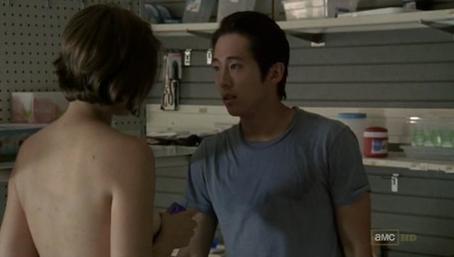 Lauren Cohan and Steven Yeun In the interest of full disclosure 