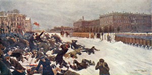 A painting of the "Bloody Sunday" massacre by Ivan Vladimirov