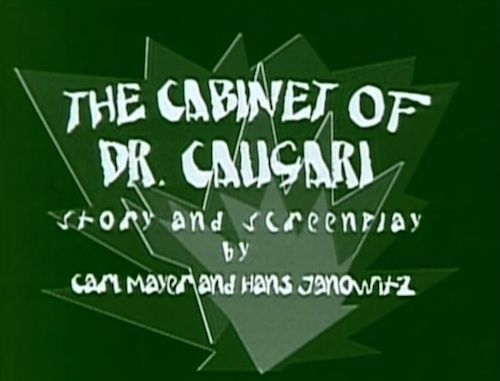 Title Card-The Cabinet of Dr. Caligari