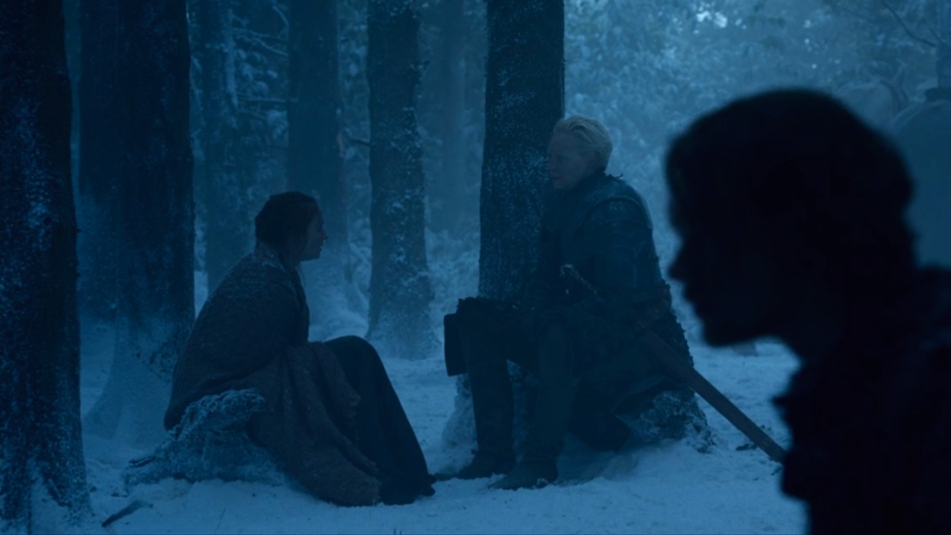 Sansa, Brienne, and Theon in GOT 602