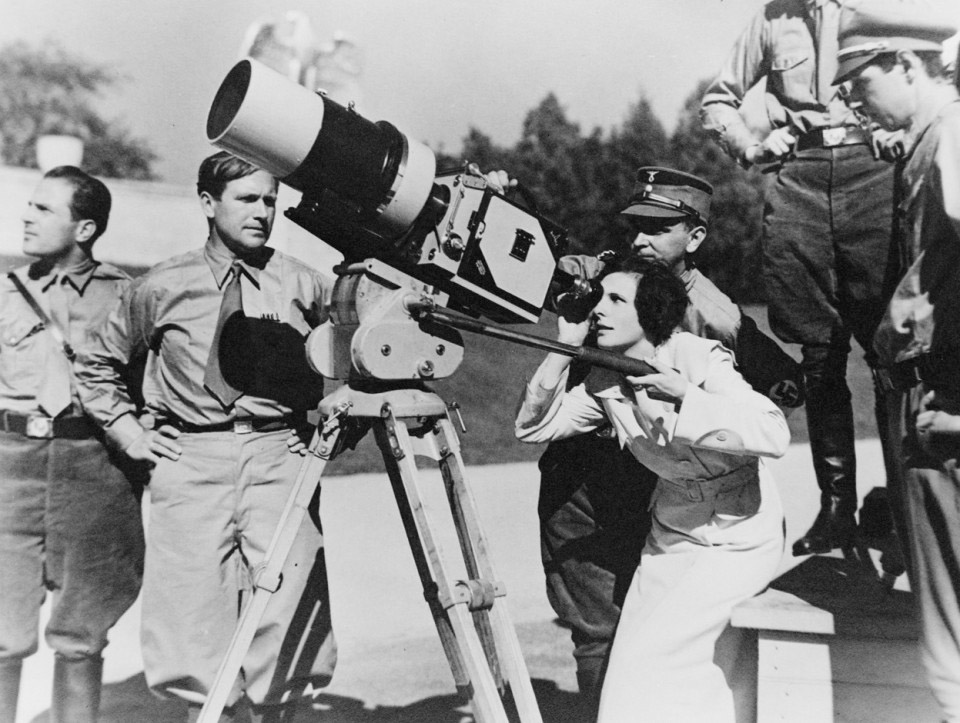 Leni Riefenstahl shooting Triumph of the Will, Nurmeberg, September 1934. (Image: mourningtheancient.com)