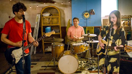 Adam Pally, Fred Armisen, and Zoe Lister-Jones in BAND AID