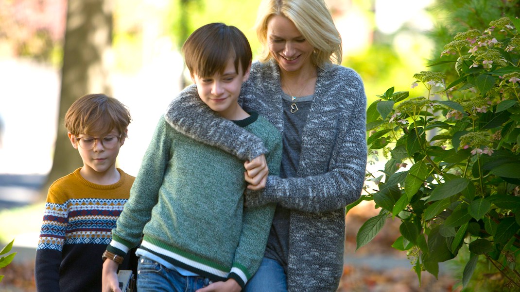 Jacob Tremblay, Jaeden Lieberher, and Naomi Watts in THE BOOK OF HENRY.