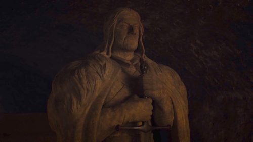 The Statue of Eddard Stark in GAME OF THRONES 7X02 - STORMBORN