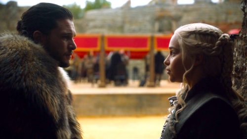 Jon and Dany in GOT 7x07 - The Dragon and the Wolf