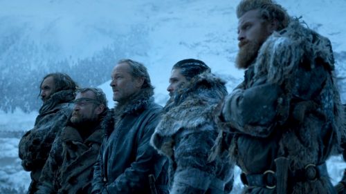 The Hound, Beric, Jorah, Jon, and Tormund in GOT 7x06 - Beyond the Wall