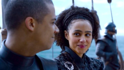 Grey Worm and Missandei in GoT 8x04 - The Last of the Starks