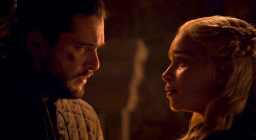 Jon and Daenerys in GoT 8x04 - The Last of the Starks
