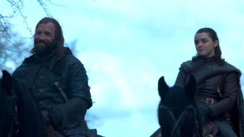 The Hound and Arya in GoT 8x04 - The Last of the Starks
