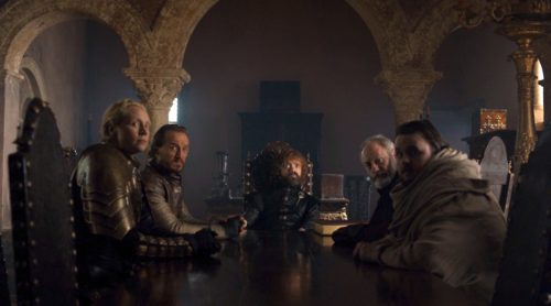 The Small Council in GoT 8x06 - The Iron Throne