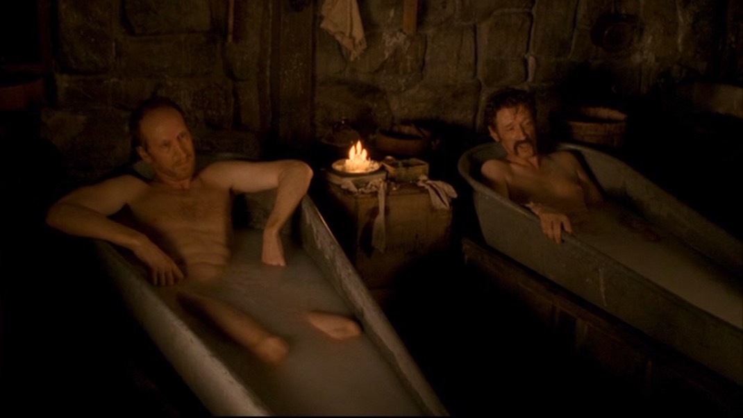 Leon and Jimmy in DEADWOOD 1x10 - Mister Wu